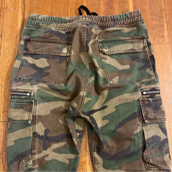 The Kooples Drawstring Jeans Cargo Style Joggers Pants Camo Streetwear 30x26 - Picture 5 of 14